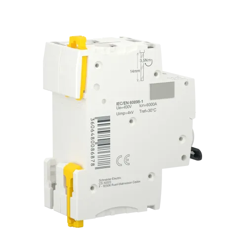 Автоматический выключатель 63А, 2 полюса, кривая C, IK60N Acti9 Schneider Electric A9K24263