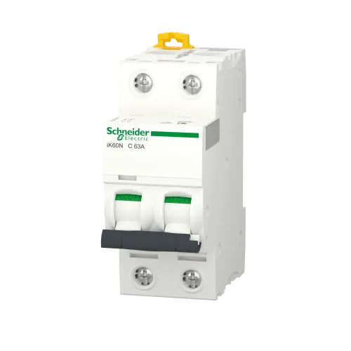 Автоматический выключатель 63А, 2 полюса, кривая C, IK60N Acti9 Schneider Electric A9K24263