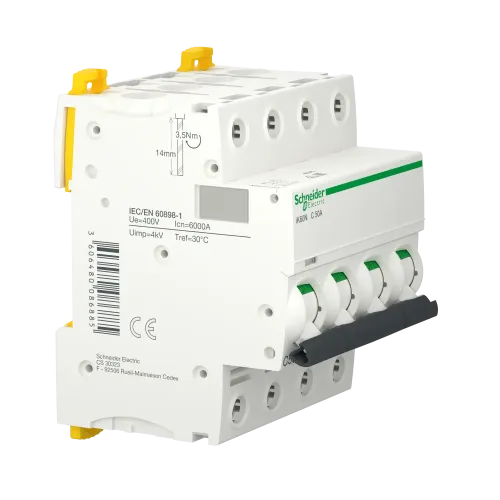 Автоматический выключатель 50А, 4 полюса, кривая C, IK60N Acti9 Schneider Electric A9K24450