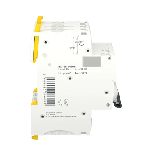 Автоматический выключатель 50А, 4 полюса, кривая C, IK60N Acti9 Schneider Electric A9K24450