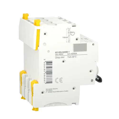 Автоматический выключатель 50А, 4 полюса, кривая C, IK60N Acti9 Schneider Electric A9K24450