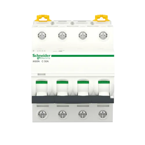 Автоматический выключатель 50А, 4 полюса, кривая C, IK60N Acti9 Schneider Electric A9K24450