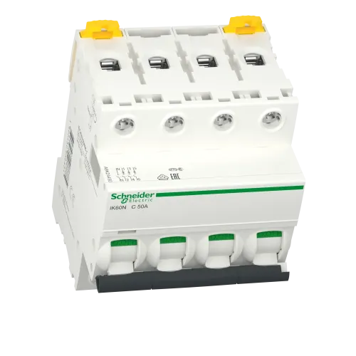 Автоматический выключатель 50А, 4 полюса, кривая C, IK60N Acti9 Schneider Electric A9K24450