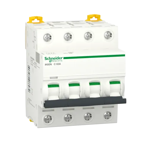 Автоматический выключатель 63А, 4 полюса, кривая C, IK60N Acti9 Schneider Electric A9K24463