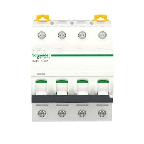 Автоматический выключатель 63А, 4 полюса, кривая C, IK60N Acti9 Schneider Electric A9K24463