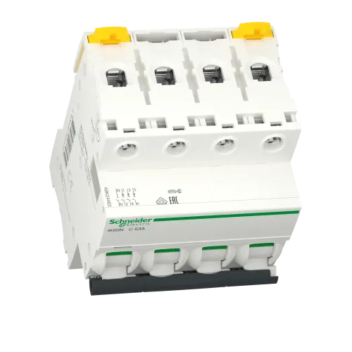 Автоматический выключатель 63А, 4 полюса, кривая C, IK60N Acti9 Schneider Electric A9K24463