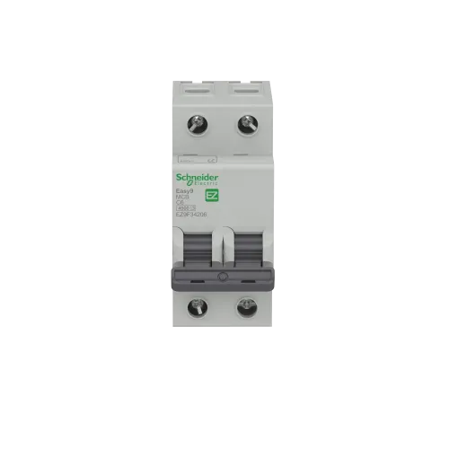Автомат 6 А, 2 полюса, тип С, EZ9F34206 Schneider Easy9