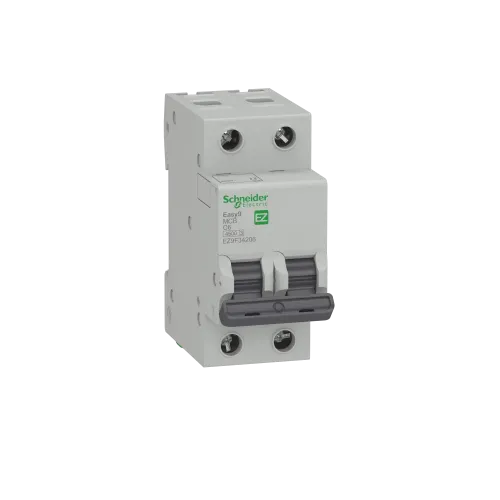 Автомат 6 А, 2 полюса, тип С, EZ9F34206 Schneider Easy9