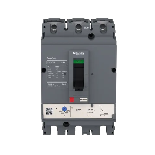 Автоматический выключатель 200А, 3 полюса, EasyPact CVS250B TM200D Schneider Electric LV525302
