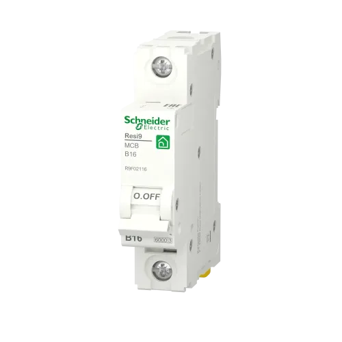 Автоматический выключатель 16А, 1 полюса, уставка В, Resi9 R9F02116 Schneider Electric