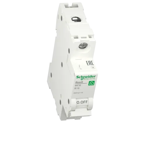 Автоматический выключатель 16А, 1 полюса, уставка В, Resi9 R9F02116 Schneider Electric