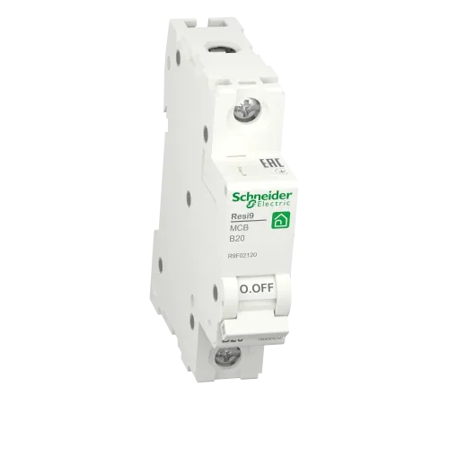 Автоматический выключатель 20А, 1 полюса, уставка В, Resi9 R9F02120 Schneider Electric