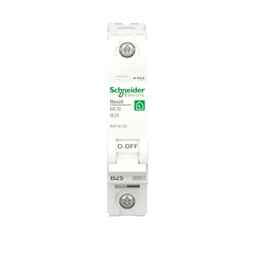 Автоматический выключатель 25А, 1 полюса, уставка В, Resi9 R9F02125 Schneider Electric