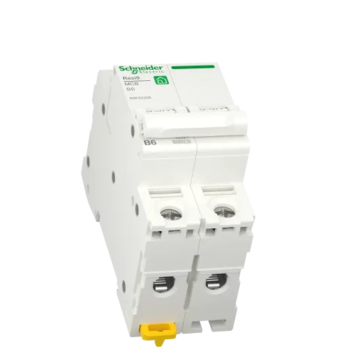 Автоматический выключатель 6А, 2 полюса, уставка В, Resi9 R9F02206 Schneider Electric