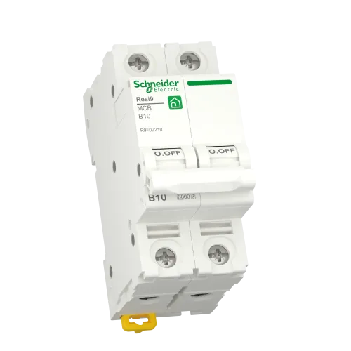 Автоматический выключатель 10А, 2 полюса, уставка В, Resi9 R9F02210 Schneider Electric