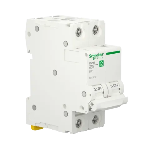 Автоматический выключатель 16А, 2 полюса, уставка В, Resi9 R9F02216 Schneider Electric