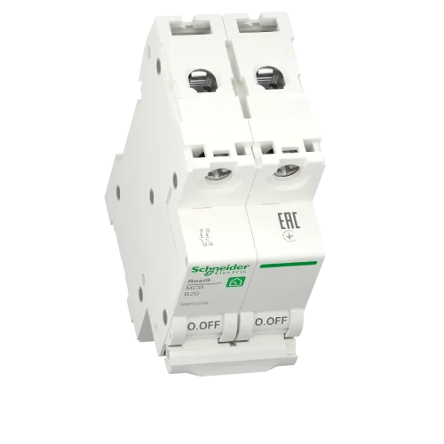 Автоматический выключатель 20А, 2 полюса, уставка В, Resi9 R9F02220 Schneider Electric