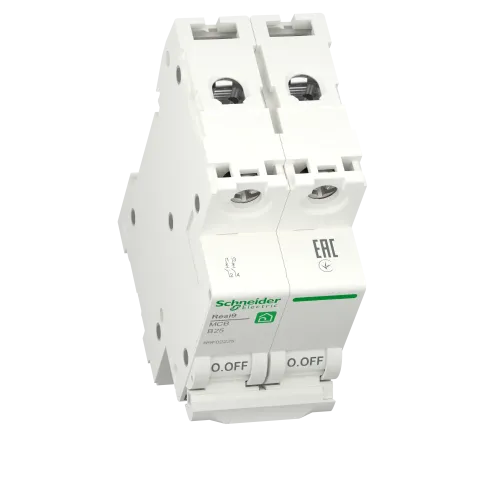 Автоматический выключатель 25А, 2 полюса, уставка В, Resi9 R9F02225 Schneider Electric