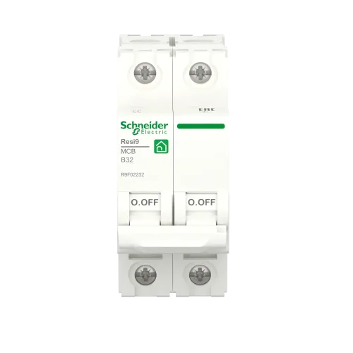 Автоматический выключатель 32А, 2 полюса, уставка В, Resi9 R9F02232 Schneider Electric