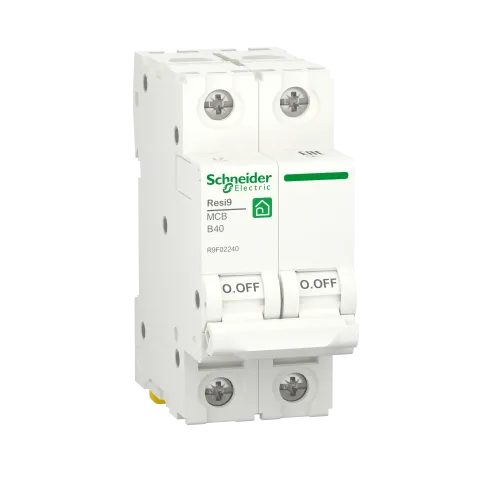 Автоматический выключатель 40А, 2 полюса, уставка В, Resi9 R9F02240 Schneider Electric