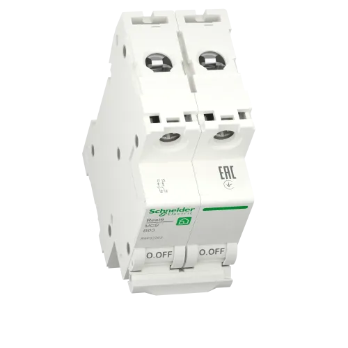 Автоматический выключатель 63А, 2 полюса, уставка В, Resi9 R9F02263 Schneider Electric