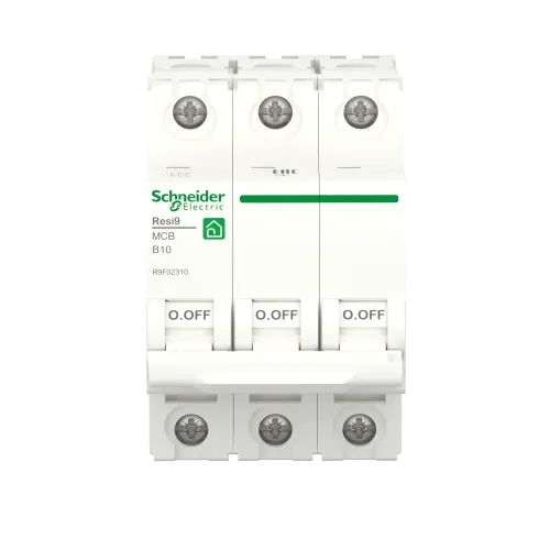 Автоматический выключатель 10А, 3 полюса, уставка В, Resi9 R9F02310 Schneider Electric