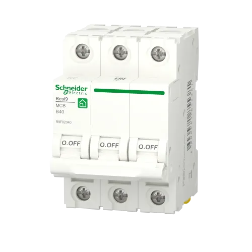 Автоматический выключатель 40А, 3 полюса, уставка В, Resi9 R9F02340 Schneider Electric