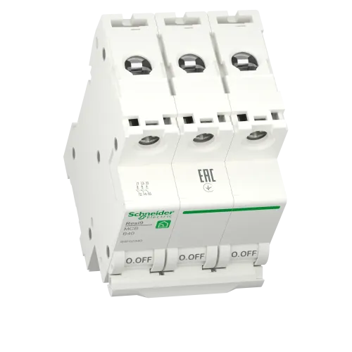 Автоматический выключатель 40А, 3 полюса, уставка В, Resi9 R9F02340 Schneider Electric