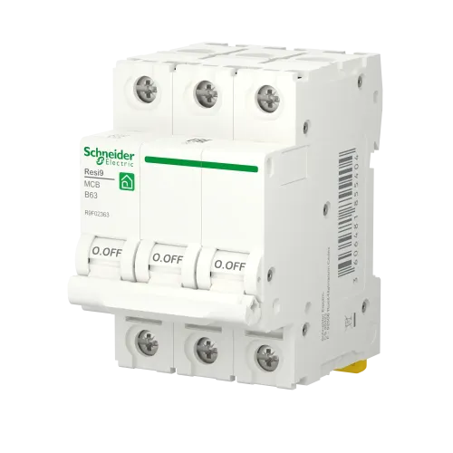 Автоматический выключатель 63А, 3 полюса, уставка В, Resi9 R9F02363 Schneider Electric