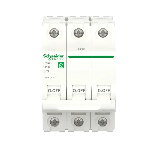 Автоматический выключатель 63А, 3 полюса, уставка В, Resi9 R9F02363 Schneider Electric