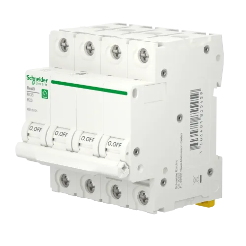 Автоматический выключатель 25А, 4 полюса, уставка В, Resi9 R9F02425 Schneider Electric