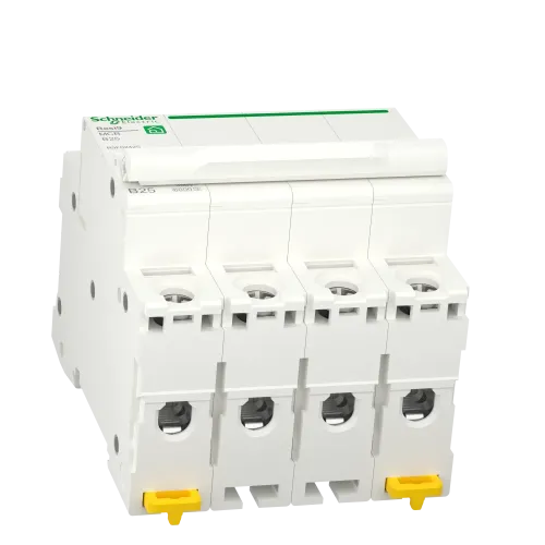 Автоматический выключатель 25А, 4 полюса, уставка В, Resi9 R9F02425 Schneider Electric