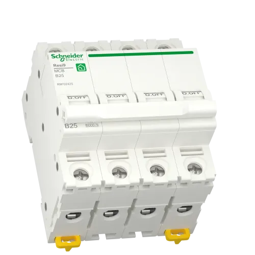 Автоматический выключатель 25А, 4 полюса, уставка В, Resi9 R9F02425 Schneider Electric