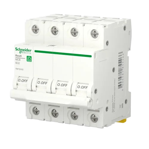 Автоматический выключатель 32А, 4 полюса, уставка В, Resi9 R9F02432 Schneider Electric