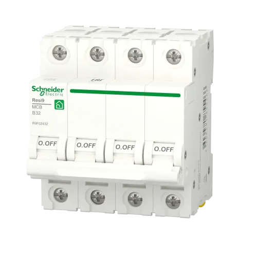 Автоматический выключатель 32А, 4 полюса, уставка В, Resi9 R9F02432 Schneider Electric