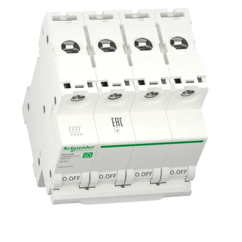 Автоматический выключатель 40А, 4 полюса, уставка В, Resi9 R9F02440 Schneider Electric