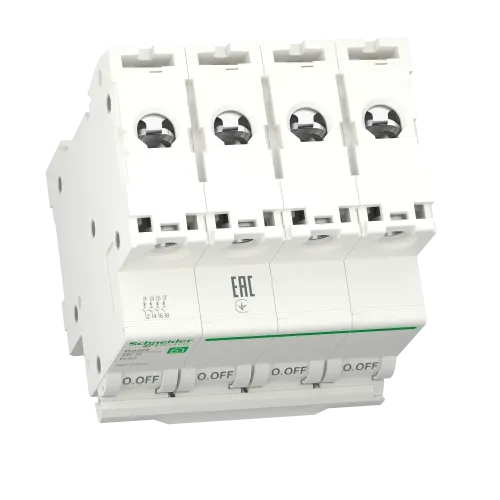 Автоматический выключатель 40А, 4 полюса, уставка В, Resi9 R9F02440 Schneider Electric