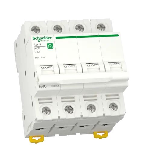 Автоматический выключатель 40А, 4 полюса, уставка В, Resi9 R9F02440 Schneider Electric