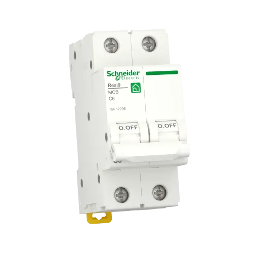 Автомат 6А, 2 полюса, уставка С, Resi9 R9F12206 Schneider Electric