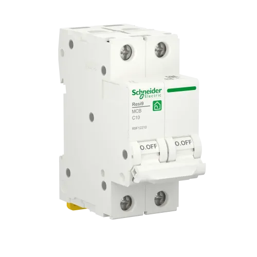 Автомат 10А, 2 полюса, уставка С, Resi9 R9F12210 Schneider Electric
