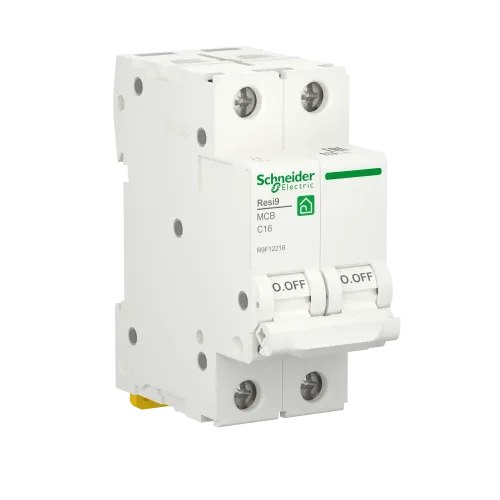 Автомат 16А, 2 полюса, уставка С, Resi9 R9F12216 Schneider Electric