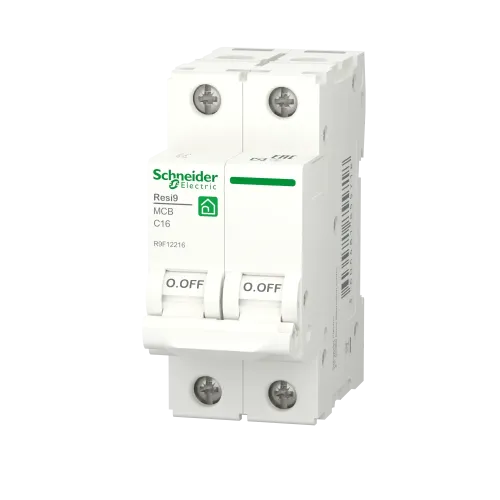 Автомат 16А, 2 полюса, уставка С, Resi9 R9F12216 Schneider Electric