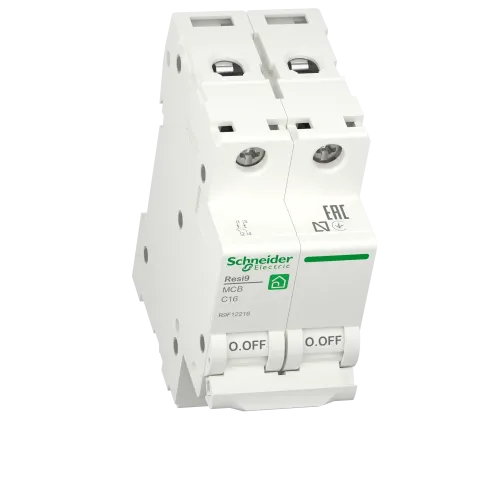 Автомат 16А, 2 полюса, уставка С, Resi9 R9F12216 Schneider Electric