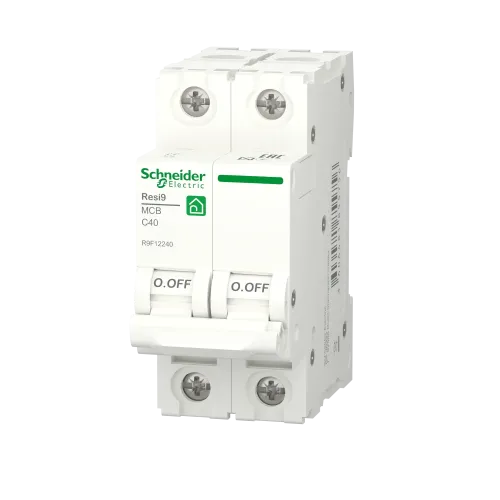 Автомат 40А, 2 полюса, уставка С, Resi9 R9F12240 Schneider Electric