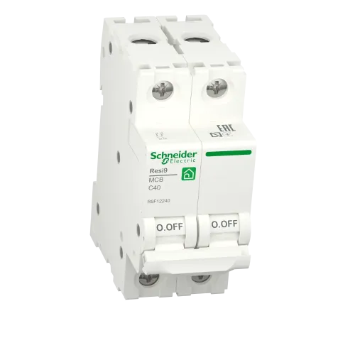 Автомат 40А, 2 полюса, уставка С, Resi9 R9F12240 Schneider Electric