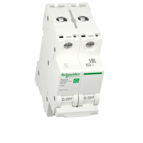 Автомат 40А, 2 полюса, уставка С, Resi9 R9F12240 Schneider Electric
