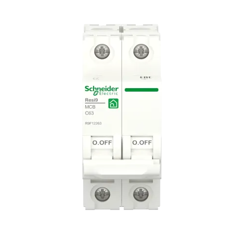 Автомат 63А, 2 полюса, уставка С, Resi9 R9F12263 Schneider Electric