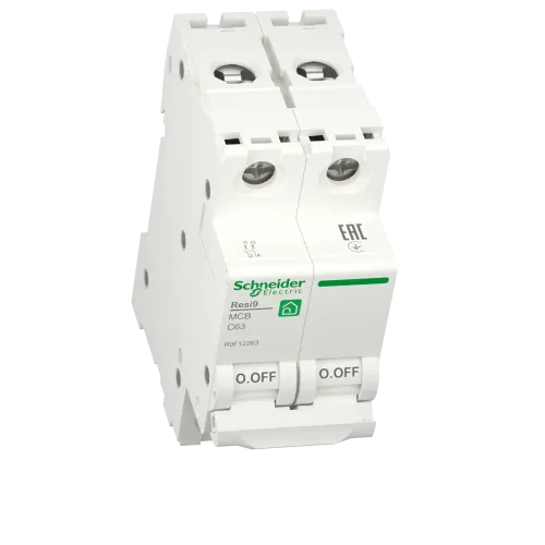 Автомат 63А, 2 полюса, уставка С, Resi9 R9F12263 Schneider Electric