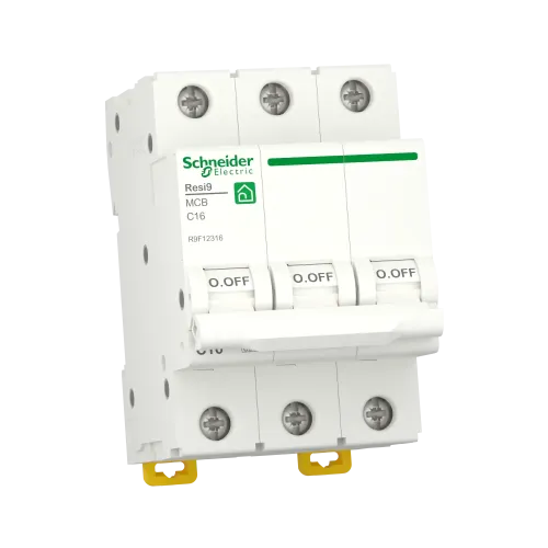 Автомат 16А, 3 полюса, уставка С, Resi9 R9F12316 Schneider Electric