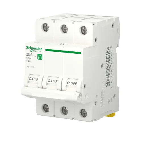Автомат 20А, 3 полюса, уставка С, Resi9 R9F12320 Schneider Electric